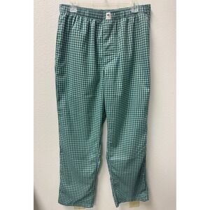 Onward Reserve Mens Pajama Pants Lounge Sleepwear Green Gingham Plaid Large